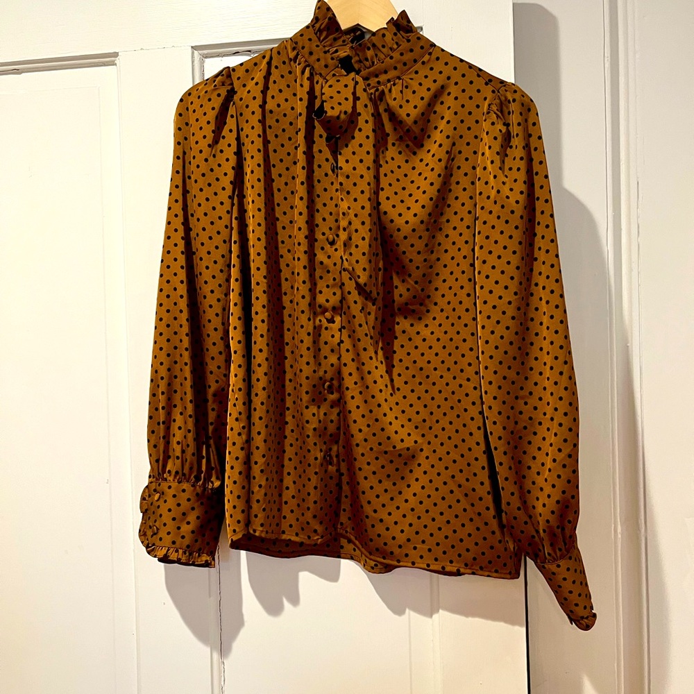 Rachel Zoe sz Medium polkadot blouse